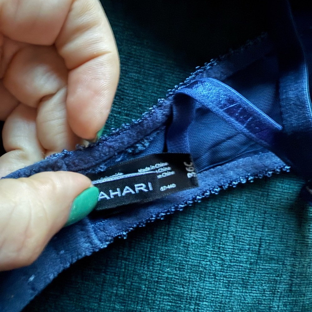 Tahari Blue Lace Bra - Picture 3 of 3